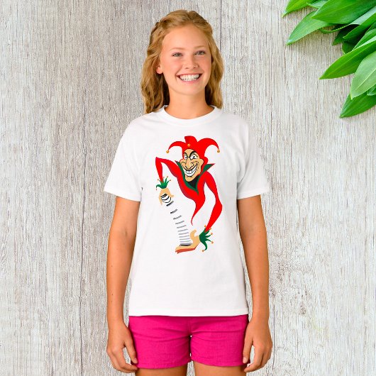 Kwade Grinning Jester Joker met Jack-in-the-Box T-shirt