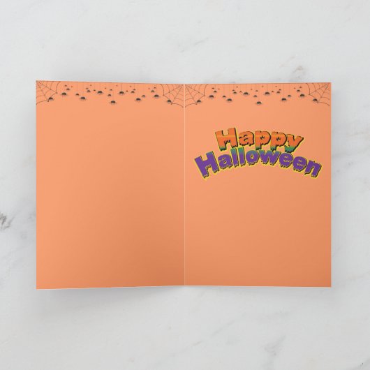 Kwade Pinguïn Halloween Kaart (Binnen)