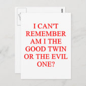 kwade tweeling briefkaart (Voorkant / Achterkant)