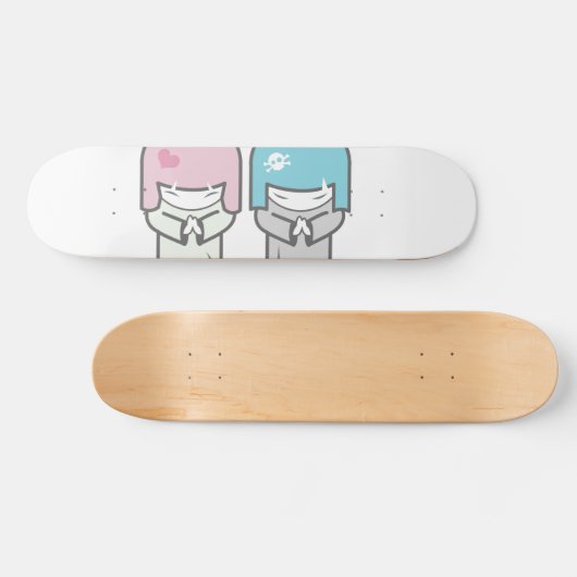 kwade tweeling persoonlijk skateboard (Horizontaal)
