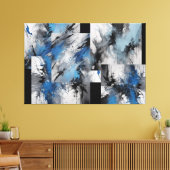 kwadraat Abstract Canvas Afdruk (Insitu (Woonkamer))