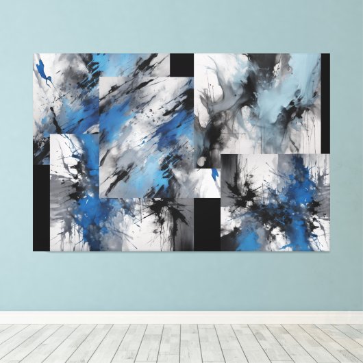 kwadraat Abstract Canvas Afdruk (Insitu (Houten vloer))