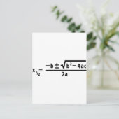 kwadratische formule briefkaart (Staand voorkant)