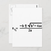 kwadratische formule briefkaart (Voorkant / Achterkant)