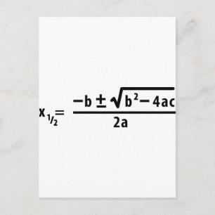 kwadratische formule briefkaart