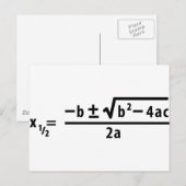kwadratische formule briefkaart (Voorkant / Achterkant)