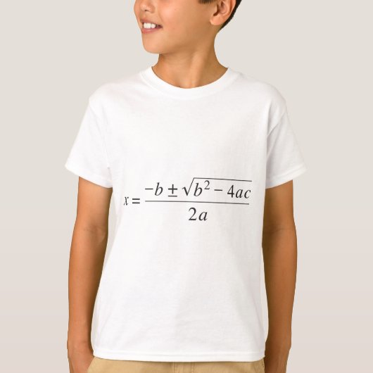 kwadratische formule t-shirt (Voorkant)
