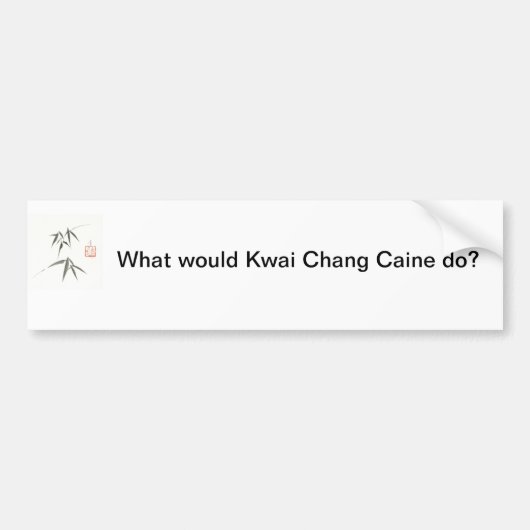 Kwai Chang bumpersticker (Voorkant)