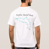 Kwajalein Atoll, Marshall Islands Map T-shirt (Achterkant)