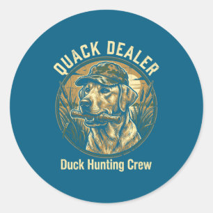 Kwak Er Grappige Eend Jacht Labrador Retriever Hon Ronde Sticker