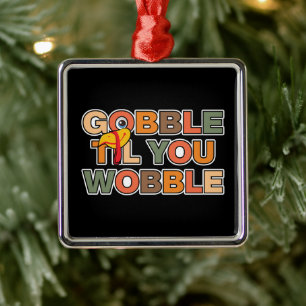 Kwak Kwak Tot Je Wobbelt Grappige Thanksgiving Metalen Ornament
