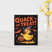 Kwak of trakteer grappige rubberen eend Duckie Hal Kaart (Gele Bloem)