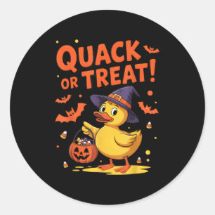 Kwak of trakteer grappige rubberen eend Duckie Hal Ronde Sticker
