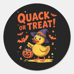 Kwak of trakteer grappige rubberen eend Duckie Hal Ronde Sticker