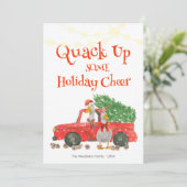 Kwak wat feestelijke juichend eend op (Staand voorkant)