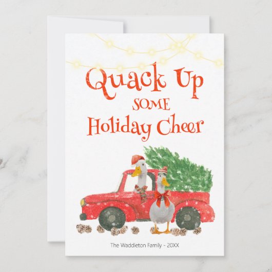 Kwak wat feestelijke juichend eend op (Voorkant)