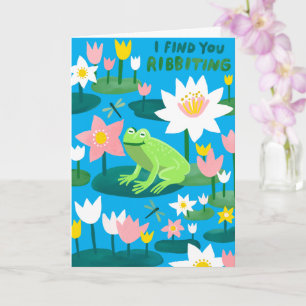 KWAKEND Adorable Kikker Valentijnsdag Whimsiek Kom Kaart