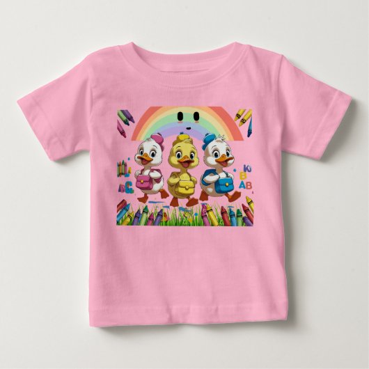"Kwakend naar de kleuterschool!" – Cute Duck Back- (Voorkant)