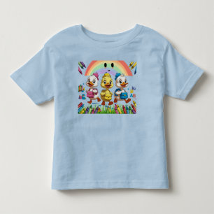 "Kwakend naar de kleuterschool!" – Cute Duck Back- Kinder Shirts