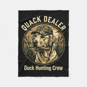 Kwakende grappige eend jagende Labrador Retriever Fleece Deken