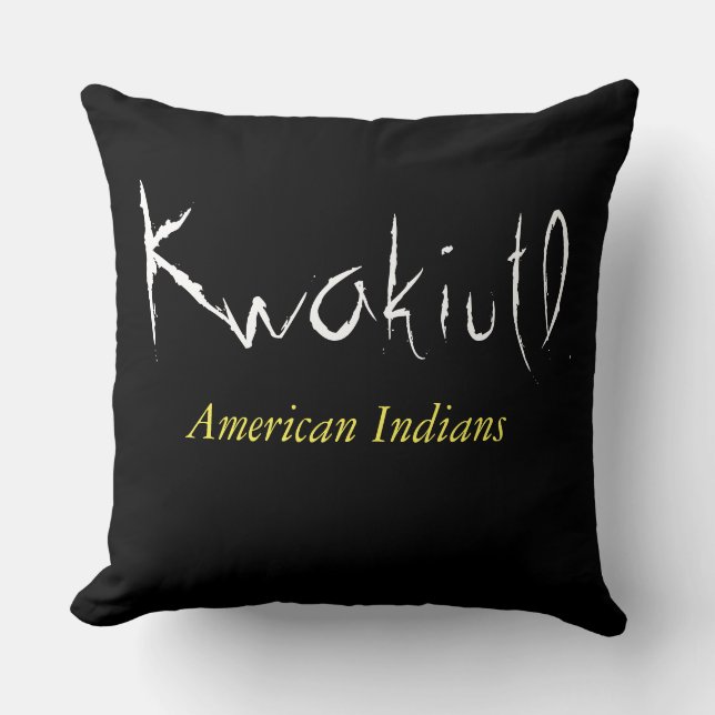 Kwakiutl American Indians tribu T-Shirt Kussen (Voorkant)