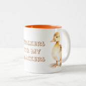 Kwakjes voor mijn kwakjes tweekleurige koffiemok (Voorkant rechts)