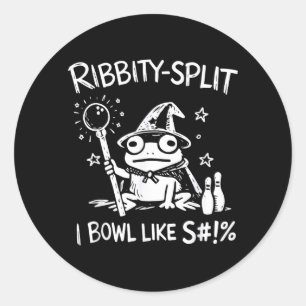 Kwakkende splitsing I kom als S sarcastische toven Ronde Sticker
