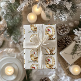 Kwakzalvende Xmas Eend Letter Q Christmas Cadeaupapier