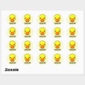 Kwakzalver! eend ronde sticker (Vel)