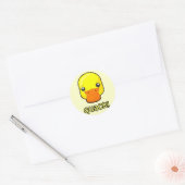 Kwakzalver! eend ronde sticker (Envelop)