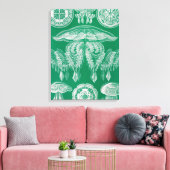 Kwal, Discomedusae door Ernst Haeckel Canvas Afdruk (Insitu (Woonkamer))