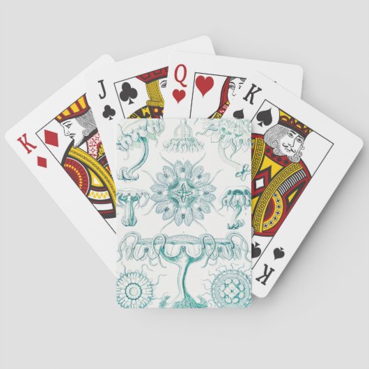 Kwal, Discomedusae door Ernst Haeckel Pokerkaarten (Achterkant)