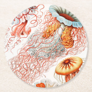 Kwal, Discomedusae door Ernst Haeckel Ronde Kartonnen Onderzetter
