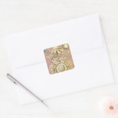 Kwal, Discomedusae door Ernst Haeckel Vierkante Sticker (Envelop)
