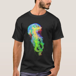 Kwal Glitch Esthetiek Diepzee Kunst T-shirt