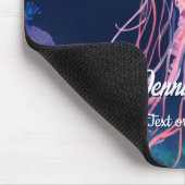 kwal kunst, witte script naam en extra tekst muismat (Hoek)