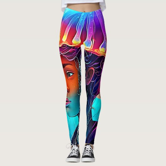 kwal meisje kunst leggings (Voorkant)