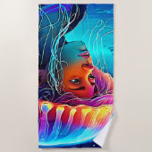 kwal meisje kunst strandlaken (Voorkant)