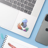 Kwal met oceaanlantaarn sticker (Laptop met iPhone)