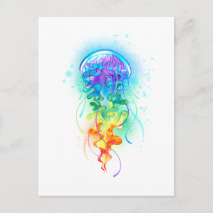 Kwal met regenboogkleuren briefkaart