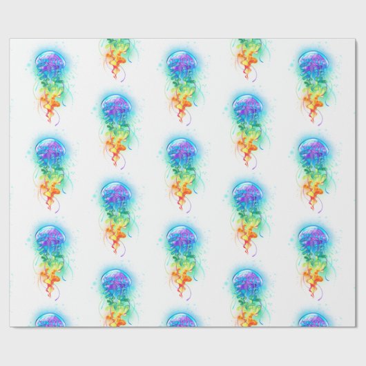 Kwal met regenboogkleuren cadeaupapier (Vlak)