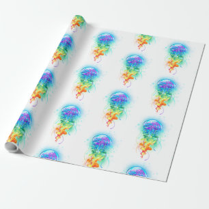 Kwal met regenboogkleuren cadeaupapier