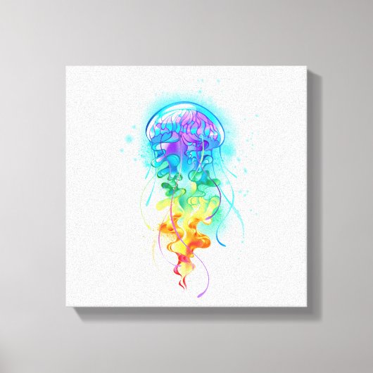 Kwal met regenboogkleuren canvas afdruk (Voorkant)