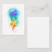 Kwal met regenboogkleuren contactkaartje (Voorkant / Achterkant)