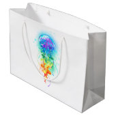 Kwal met regenboogkleuren groot cadeauzakje (Achterkant Gekanteld)