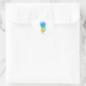 Kwal met regenboogkleuren hart sticker (Tas)
