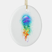 Kwal met regenboogkleuren keramisch ornament (Rechts)