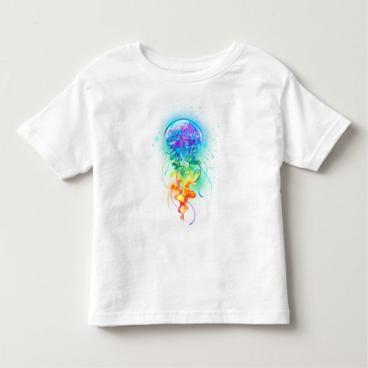 Kwal met regenboogkleuren kinder shirts (Voorkant)