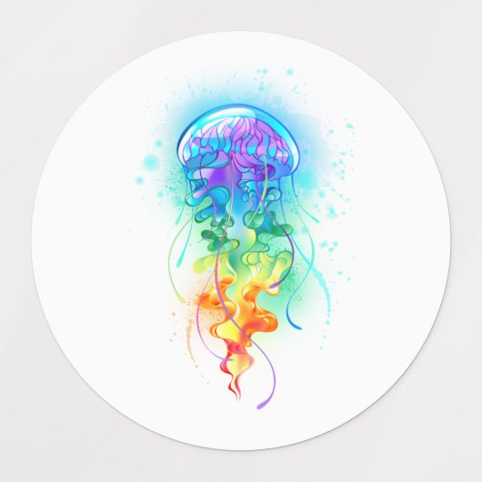 Kwal met regenboogkleuren labels (Design 2)