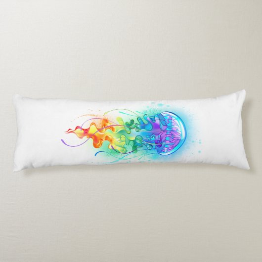 Kwal met regenboogkleuren lichaamskussen (Achterkant)